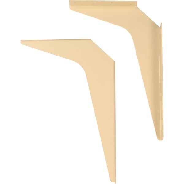Wall Mount Brackets For 24in Deep ADA Locker Bench Top, Almond, Pair, 2PK